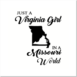 Just A Virginia Girl In A World Missouri Mom Posters and Art